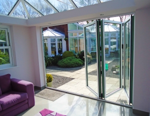 Orangery and Bi-Fold Doors in White Internal