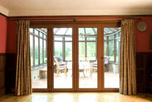 Brown Bi-Fold Doors in Brown