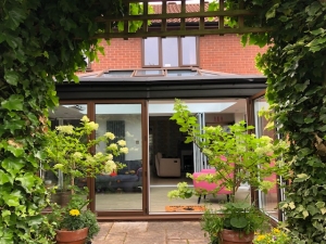 Bi-Fold Doors and Orangery in Brown