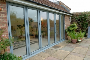 Grey Bi-Fold Doors